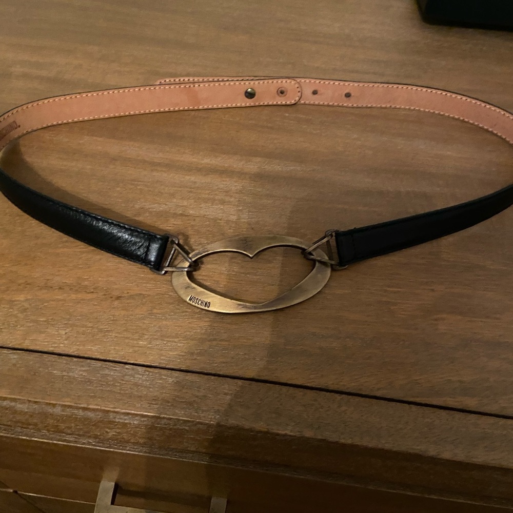 Black leather belt designer